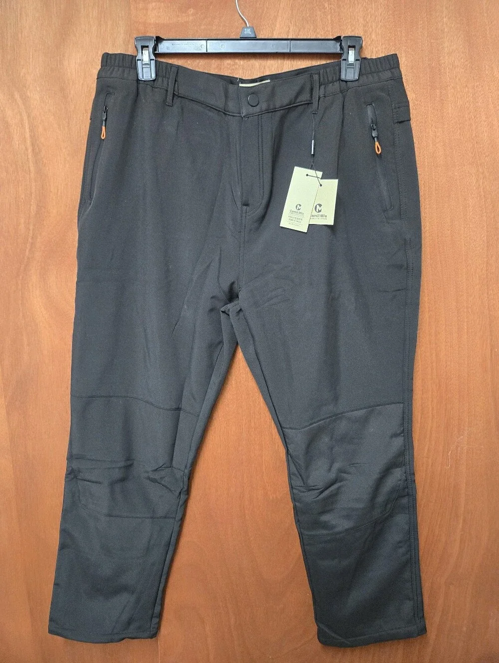 Camii MIA Men's Black Athletic Joggers with Zip Pockets